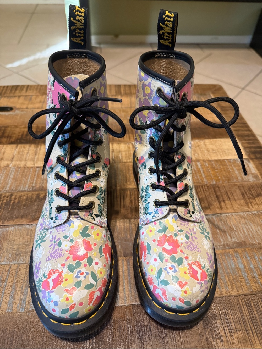 Dr. Martens 1460 floral lace up boots